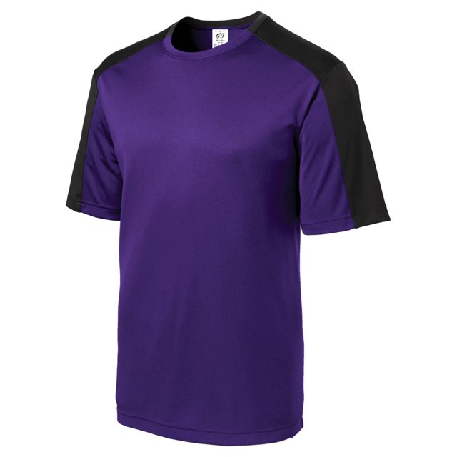 Gravity Threads Chemise à Manches Bloquées pour Hommes - Évacuation de l'Humidité - Violet/noir - 2TG