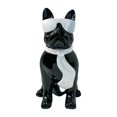 thumbnail image 1 of Estatua de perro con gafas, adorno de mesa, adorno decorativo, recuerdo. Negro, 1 of 9