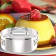 thumbnail image 4 of Molde para flaneras, molde de acero inoxidable para flan con tapa, 4 of 5
