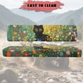 thumbnail image 3 of FKELYI Black Cat Hippie Flower Print UTV Seat Covers Compatible with Polaris Ranger XP 1000 Dustproof ATV Bench Cover Washable Backrest Protector UTV Interior Decor, 3 of 7