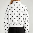 thumbnail image 6 of Meichang Quarter Zip Pullover Sweatshirt for Women Oversized Long Sleeve Casual Polka Dot Sweatshirt 1/4 Zip Collar Fall Winter Pullover Tops, 6 of 10