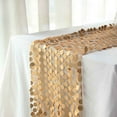 BalsaCircle 13"x108" Payette XL Sequin Table Runner Matte Champagne ...