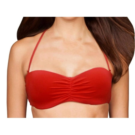 Zali Center Ruched Bandeau Bikini Top