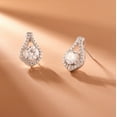 thumbnail image 2 of Forever Facets Moissanite Earrings in Rhodium Plated Sterling Silver, Adult Female, 2 of 7