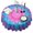 Pink Blue Tie, variant on Colorful Tie Dye Circle Pattern Round Tablecloth 60"x60",Wrinkle Wipeable Table Cloth for Kitchen Dining Room Picnic Patio Party