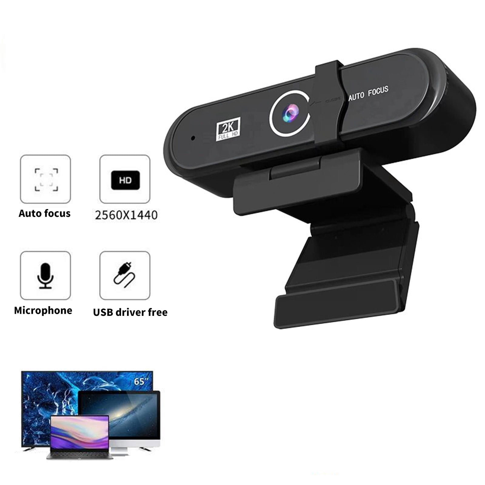 B9 Laptop Webcam Auto Focused And Integrated Microphone For Clearly Video Calls And Online Meetings 1080P/2K/4K Optional