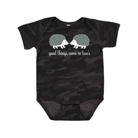 

Inktastic Twin Hedgehogs Baby Gift Gift Baby Boy or Baby Girl Bodysuit