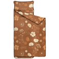 thumbnail image 2 of Daisy Pioneer Flower Brown Pattern Teens Toddler Nap Mat with Pillow, Sleeping Mat Bag for Preschool Daycare 59"x22", 2 of 6