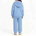 thumbnail image 6 of BRGZLK Boys Girls Hoodie Sweatsuit Set Trendy Solid Color Long Sleeve Half Zip Pullover Sweatshirt and Sweatpants Comfort Warm Tracksuit Fall Winter Clothes for Daily Wear 2026 Blue 9-10 Years, 6 of 7