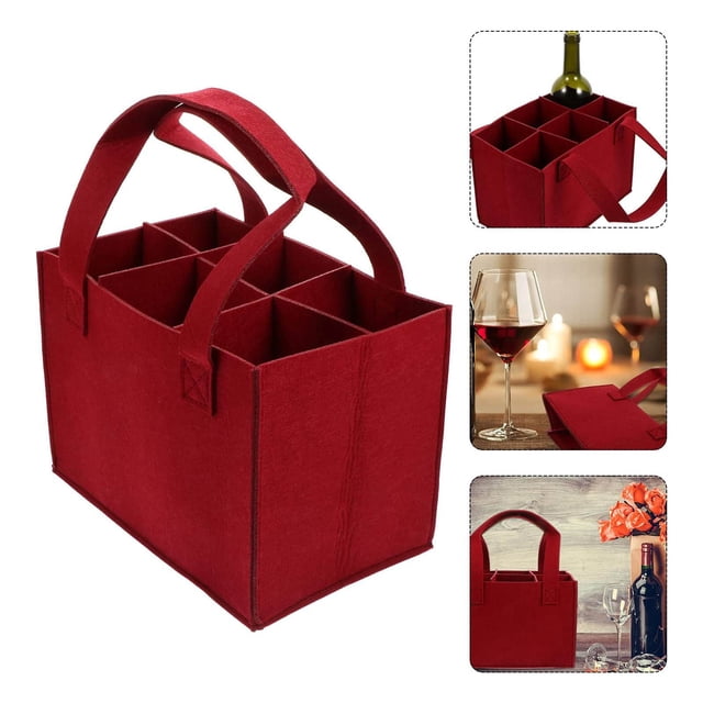 Xihbxyly Bolsa Enfriadora de Vino, con Aislamiento para 6 Botellas, Diseño Suave y Duradero, Ideal para Viajes, Ideal para Picnics, Fiestas En La Playa, Asa de Transporte Fácil, Tamaño 25 X 18 X 16 C
