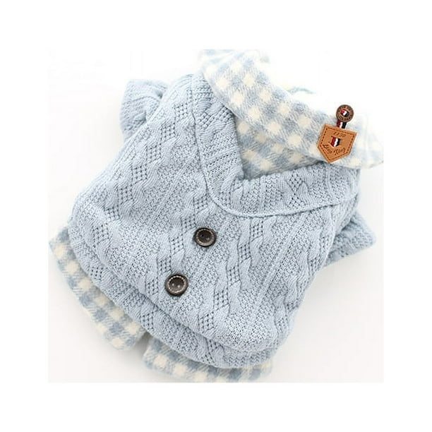 Ropa para perros, ropa para mascotas, ropa de invierno con forma de piruleta para perros, ropa para gatos, ropa para osos, ropa de lana a cuadros para mascotas