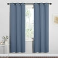 thumbnail image 5 of NICETOWN Blackout Thermal Curtains Stone Blue, Set of 2, W42 x L63 Bedroom Blackout Curtains 2 Panel Sets 63 inch Length Blackout, 5 of 8
