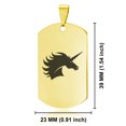 thumbnail image 2 of Stainless Steel Mythical Unicorn Head Dog Tag Keychain Circle Ring, 2 of 2