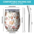 thumbnail image 5 of 12oz Stemless Wine Tumblers Cute Hedgehogs and Red Mushrooms Snails Pattern Vacuum Insulated Stainless Steel Travel Tumbler Cups Mug with Lid and Straw for Champaign,Cocktail,Beer with Cleaning Brush, 5 of 5