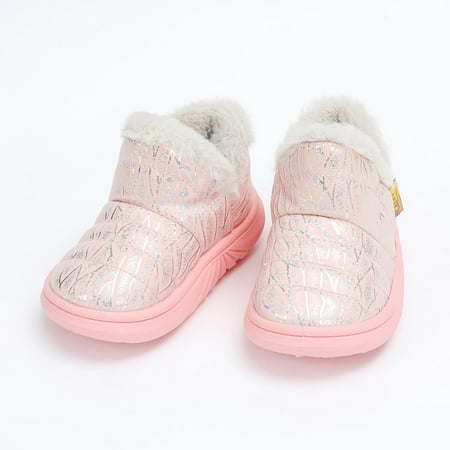 

Girls Snow Boots Waterproof Velvet High Top Shoes For Winter