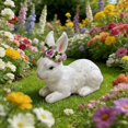 thumbnail image 3 of Creatine Easter Wreath Rabbit Resin Cartoon Animal Garden Courtyard Outdoor Holiday Furnishings Layout, 3 of 6