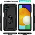 thumbnail image 2 of for Galaxy A13 5G Case,Samsung A13 5G Case,with HD Screen Protector,[Military Grade] Ring Car Mount Kickstand Hybrid Hard PC Soft TPU Shockproof Protective Case for Samsung Galaxy A13 5G (Black), 2 of 12