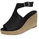 thumbnail image 2 of Moda mujer sólido verano señoras cómodas sandalias talón pendiente Casual playa zapatos Wmkox8yii  sa867, 2 of 4