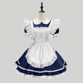 thumbnail image 4 of Levmjia Women Maid Costume Set Short Sleeve Dress Bow Tie Soft Cute Fashion Outfit Halloween Theme Party Carnival Holiday Themed, 4 of 9