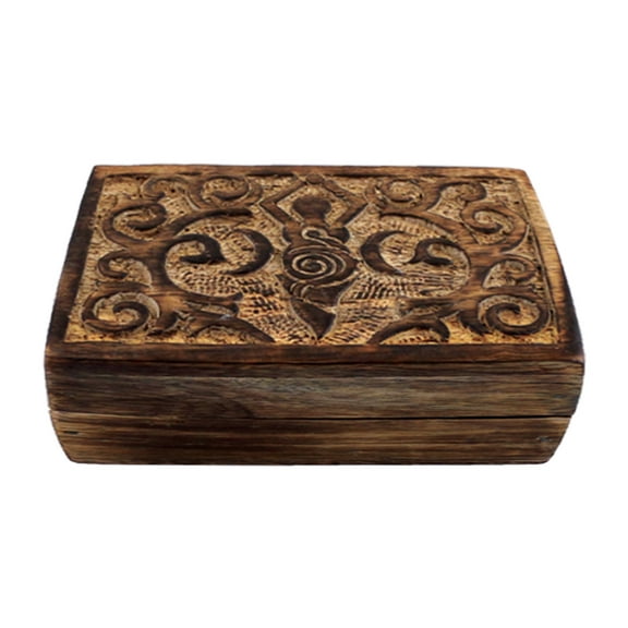 Soul Sticks Unisex Earth Goddess Wooden Box For Jewelry, Sage or Palo Santo