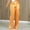 Orange, variant on Simua Women's Metallic Wide Leg Palazzo Pants Pleated Party Club Sequin Shiny Flare Pant Trouser