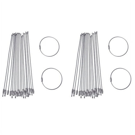 Stainless Steel 20cm Wire Keychain Cable Key Ring (100Pcs)