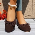 thumbnail image 6 of YHAJDS Ballet Flats for Women Solid Color Bow Vintage Slip On Round Toe Soft Sole Loafer Office Flat Shoes, 6 of 10
