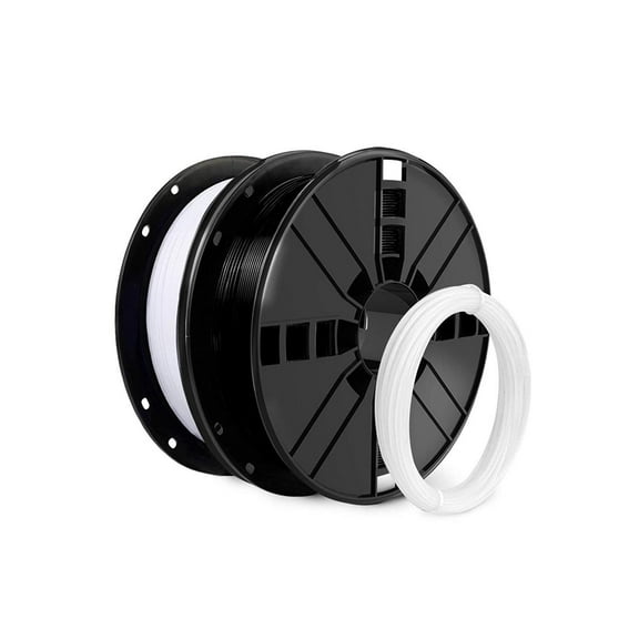 PLA Filament 1.75mm 1KG, 3D Printer Filament Dimensional Accuracy  /- 0.02mm (2.2lbs) 3D Printing Filament Fits for Most 3D Printers (2 Pack - Black and White)