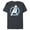 Navy Heather, variant on Marvel Avengers: Endgame Logo Silver Speed - Short Sleeve Blended T-Shirt for Adults - Customized-Yellow