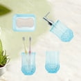 thumbnail image 3 of Unique Bargains 1 Set Durable Bathroom Accessories Set for Bathroom Vanities Transparent Blue PS, 3 of 4