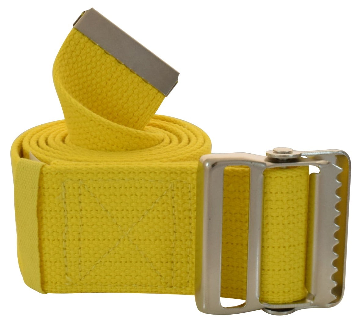 Secure Quick Release Transfer Gait Belt - Durable Metal Buckle - 60'x2' - Yellow - One Year Warranty