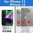 thumbnail image 6 of REQO for iPhone 14 Case, iPhone 13 Case, with Screen Protector, Heavy-Duty Tough Rugged Shockproof Protective Case for iPhone 14/13, Blue, 6 of 7