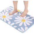 thumbnail image 1 of Divertida alfombra de baño de microfibra con margaritas, bonita alfombra de baño para niños, alfombra de baño antideslizante con patrón Floral, alfombra suave absorbente de agua, 1 of 5