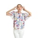 thumbnail image 4 of Blusa estampada de manga corta Roman Fashion, Juvenil, 5118 (Flor azul) azul G, 4 of 5