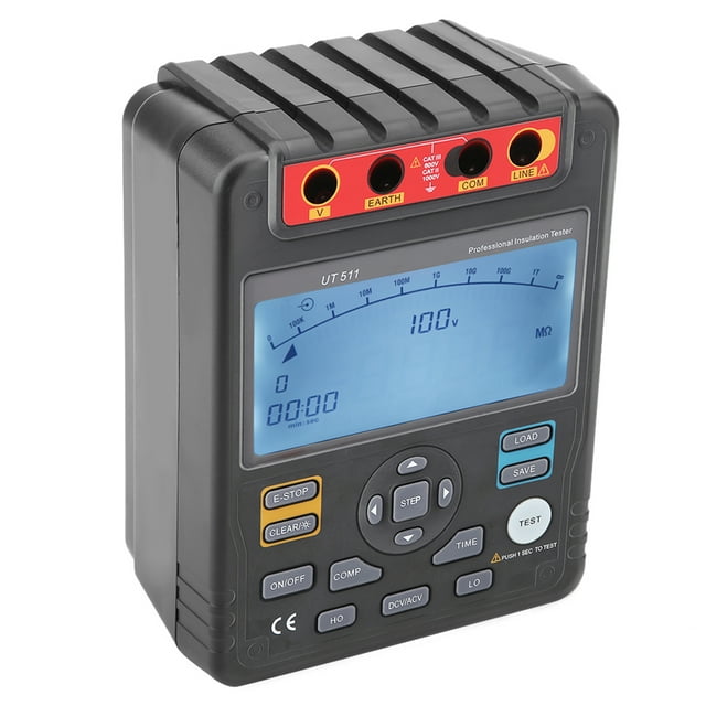 Voltmètre Portable Mégohmmètre Testeur d'Isolation Numérique pour Réparation d'Appareils Électriques Atelier
