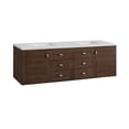 thumbnail image 2 of James Martin Vanities 72" Double Vanity, Mid-Century Walnut w/ 3 CM Ethereal Noctis Top, 2 of 12