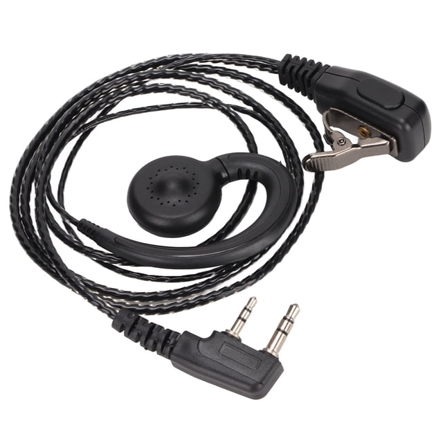 Auriculares de Walkie Talkie de la Oreja, Ptt Mic ABS 120cm / 3.9 Pies Longitud de Cable Cómoda Para Usar Auricular de Bucle de Oreja de Radio de 2 Para Para