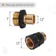 thumbnail image 3 of Garden Hose Quick Connectors, 3/4 Inch, 2 Sets (2 Female+2 Male) Water Hose Quick Connect Fittings, Hose Fittings, 3 of 4