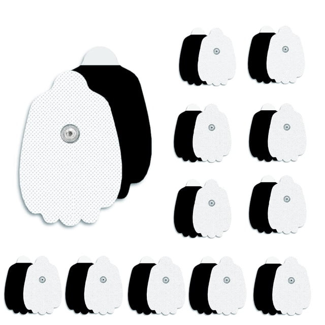Paquete de 24 almohadillas de repuesto para unidad TENS, reutilizables, autoadhesivas, de larga duración y no irritantes, con conector a presión estándar de 3,5 mm, compatibles con Belifu y Brilnurse
