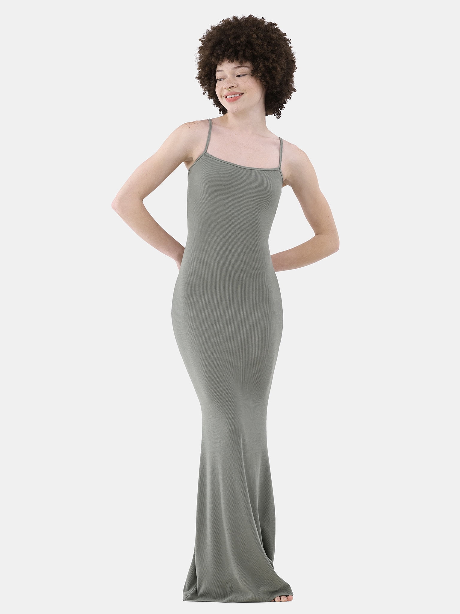 green emerald velvet dress Skims Black Maxi Dress Dupe – Coyote Collective Boutique main image 0