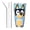 Straw Three-piece Set, variant on Masiiu Bluey Print 20OZ Car Cup for Travel, Insulated Stainless Steel Cup, Leak-Proof Lid with Straw and Direct Drinking Opening-Without Straw