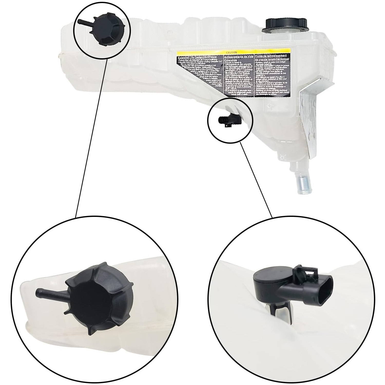 603-5403 Front Engine Coolant Reservoir Water Expansion Tank Fit For Kenworth T600 T660 T800 W900 & Peterbilt 348 365 367 377 382 384 385 386 388 389