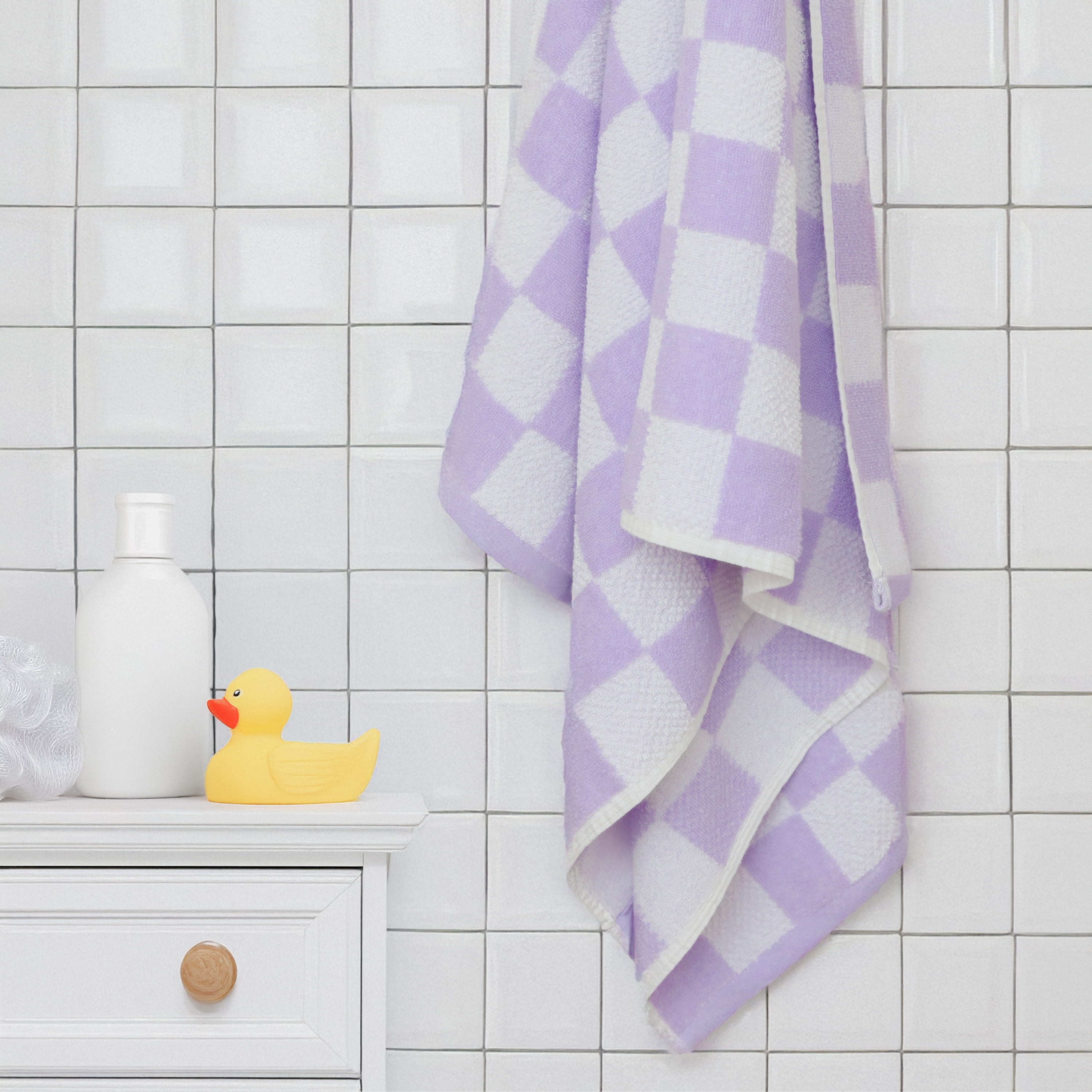 Your Zone Kids Bath Towel Cotton Blended Fabric, Purple
