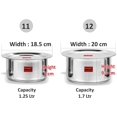 thumbnail image 5 of Sumeet 2 Pcs Stainless Steel Induction Bottom (Encapsulated Bottom) Induction & Gas Stove Friendly Container Set/Tope/Cookware Set With Lids Size No.11 & No.12 (1.25 Ltr & 1.7 Ltr), 5 of 5