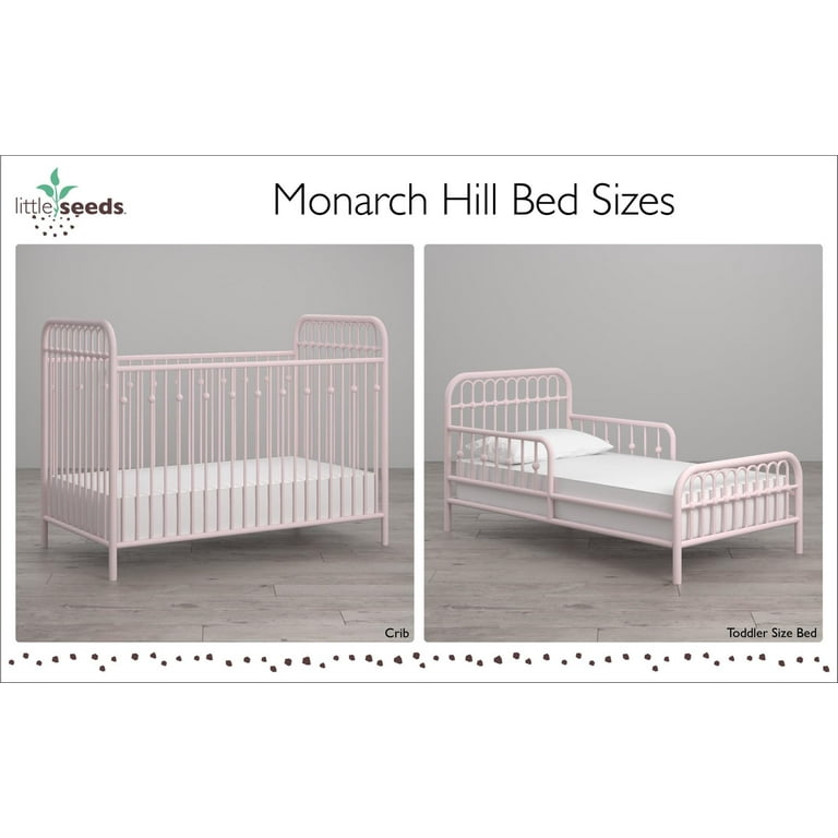 Little Seeds Monarch Hill Ivy Metal Toddler Bed, Pink