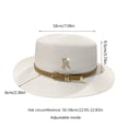 thumbnail image 3 of Straw Panama Hat Straw Flat Hat For Women Sunhat Wide Brim Straw Hat Sunscreens Hat Hat Pork Pie Hat, 3 of 9