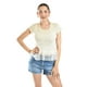 thumbnail image 5 of Blusa doble de mesh con bordado Roman Fashion/Juvenil, 2366 (Beige) beige EG, 5 of 6