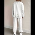 thumbnail image 4 of Conjunto Deportivo de Dos Piezas para Mujer: Sudadera y Pantalón Deportivo de Cuello Redondo Liso y Holgado, Conjunto de Jersey para Estar en Casa. M, 4 of 6