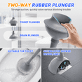 thumbnail image 2 of MYSPRI Toilet Bowl Brush and Plunger with Caddy, Toilet Plunger and Brush Holder Combo Set for Bathroom Scrubber, 2 of 7