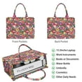 thumbnail image 2 of Large Capacity Tote Bag,Pioneer Flower Floral Print Pattern Handbag Fashion Luxury Tote Bag,15.7"x13"x 5.1" Inches,Laptop Compatible, 2 of 6